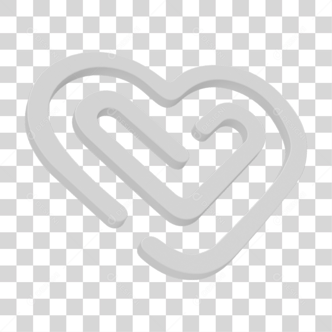 Coração Labirinto PNG Transparente