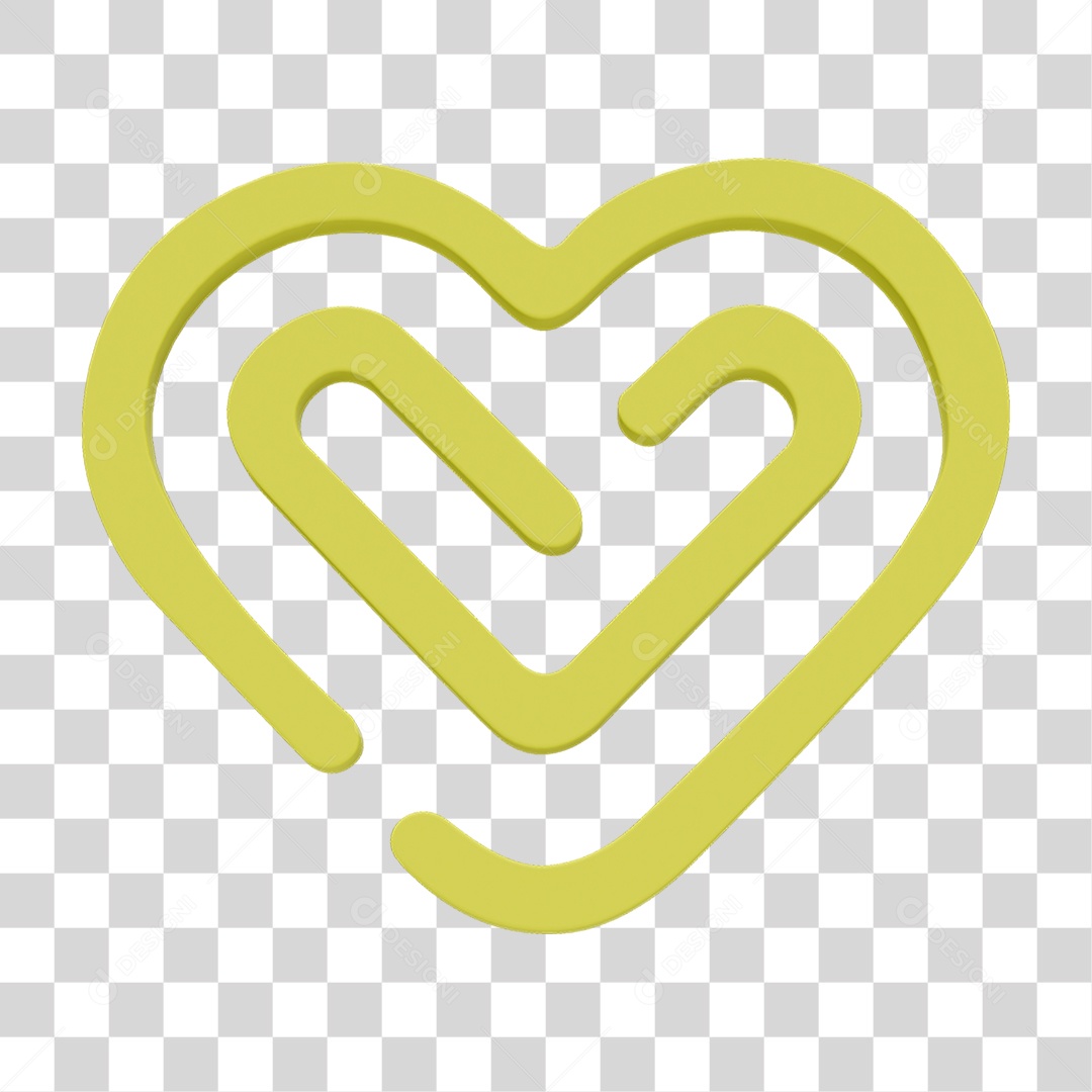 Coração Labirinto PNG Transparente