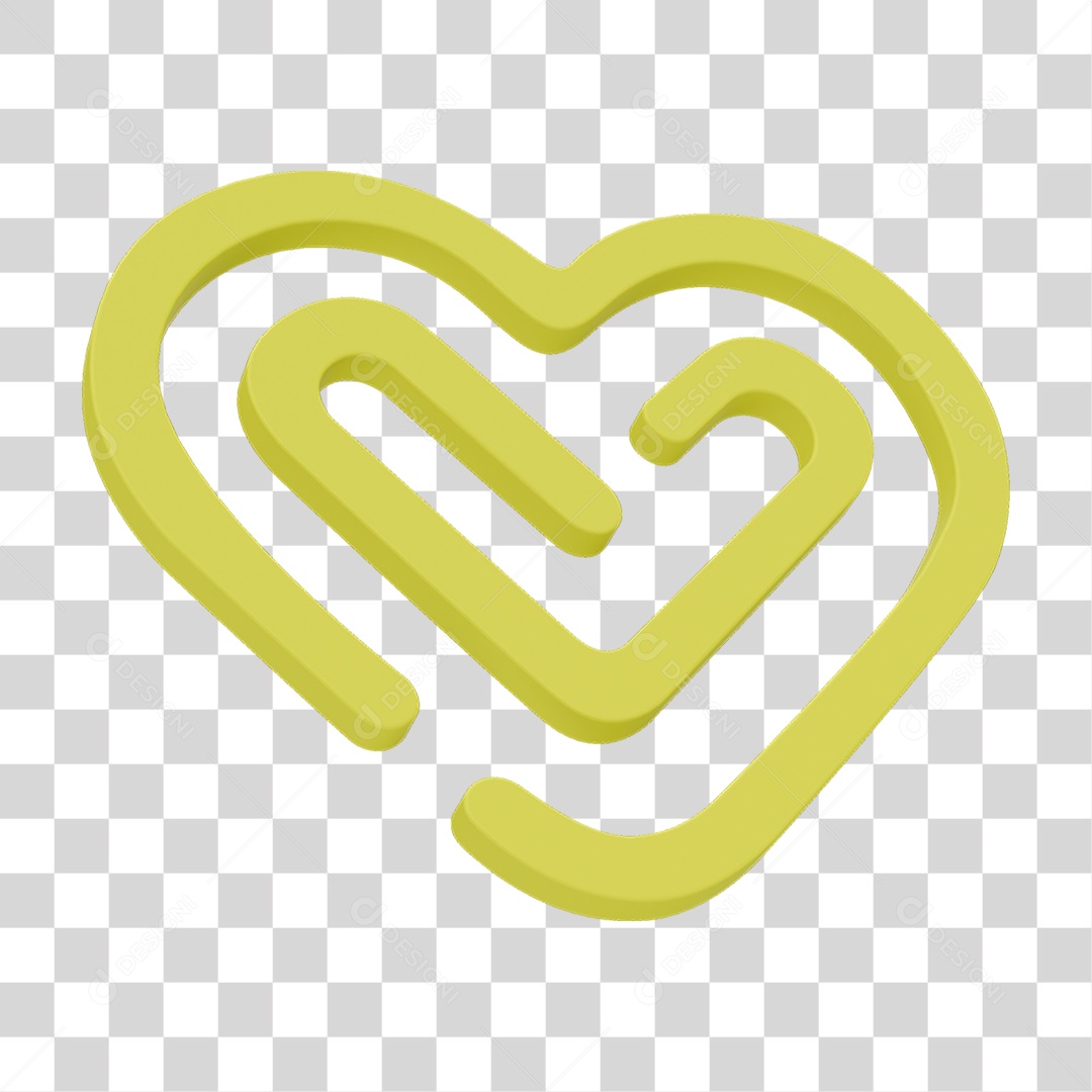 Coração Labirinto PNG Transparente