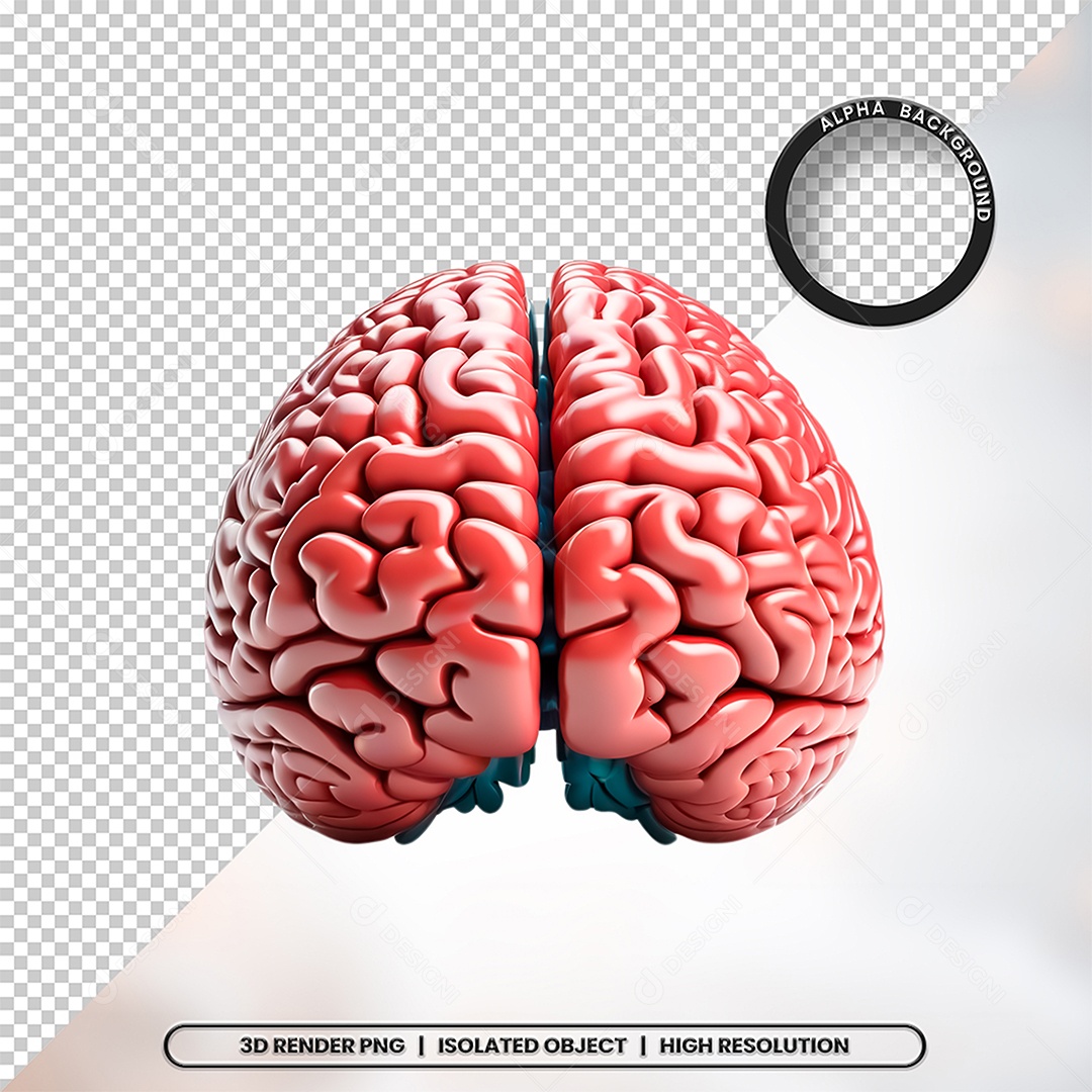 Elemento 3D Cerebro Para Composição PSD