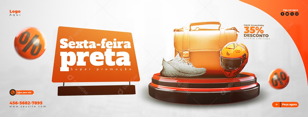 Banner Loja Eletrodomésticos Sexta Feira Preta Descontos Social Media PSD Editável