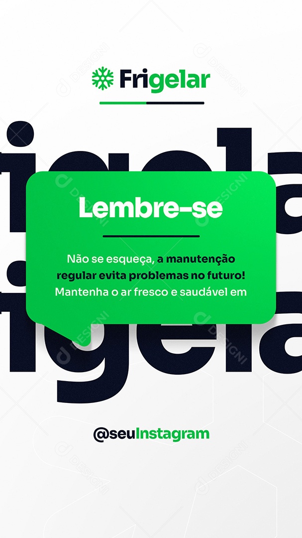 Story Ar Condicionado Lembre-Se Social Media PSD Editável