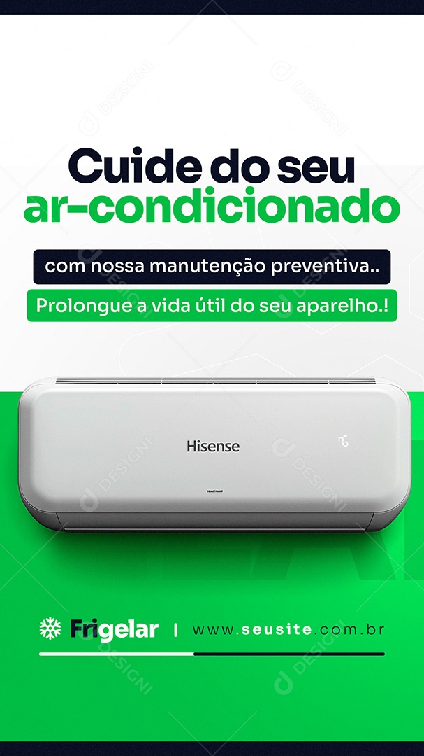 Story Social Media Cuide do Seu Ar Condicionado PSD Editável