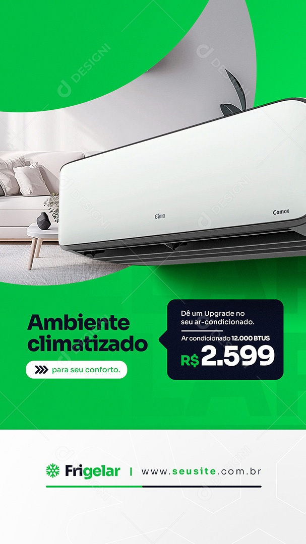 Story Ar Condicionado Ambiente Climatizado Social Media PSD Editável