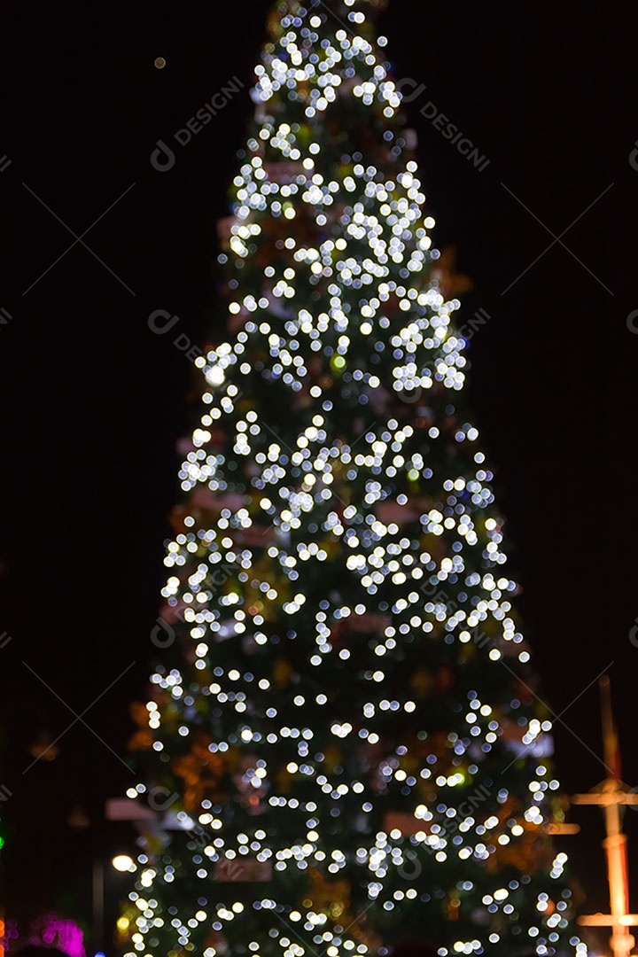 Decoração de natal com luzes de led