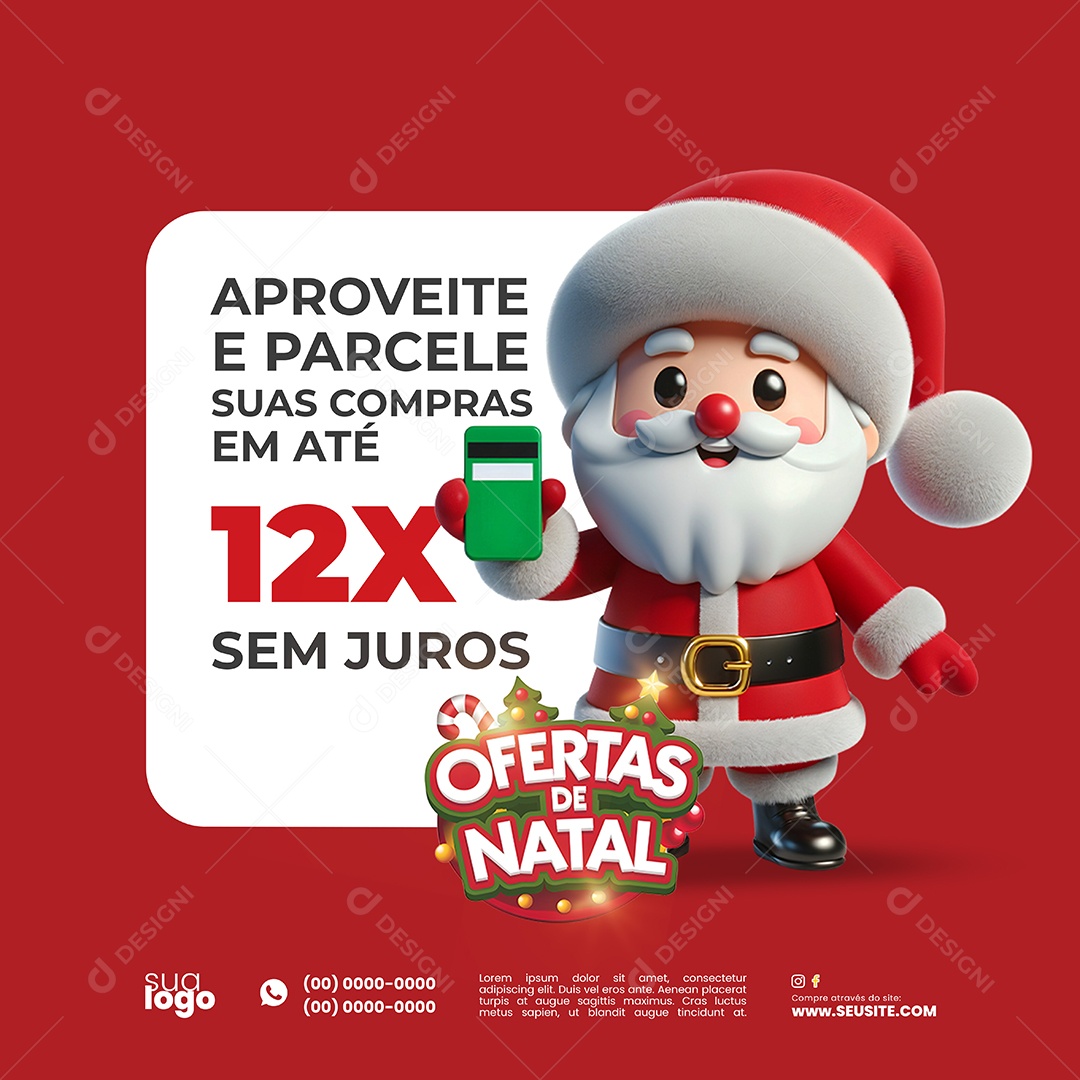 Ofertas de Natal Social Media PSD Editável