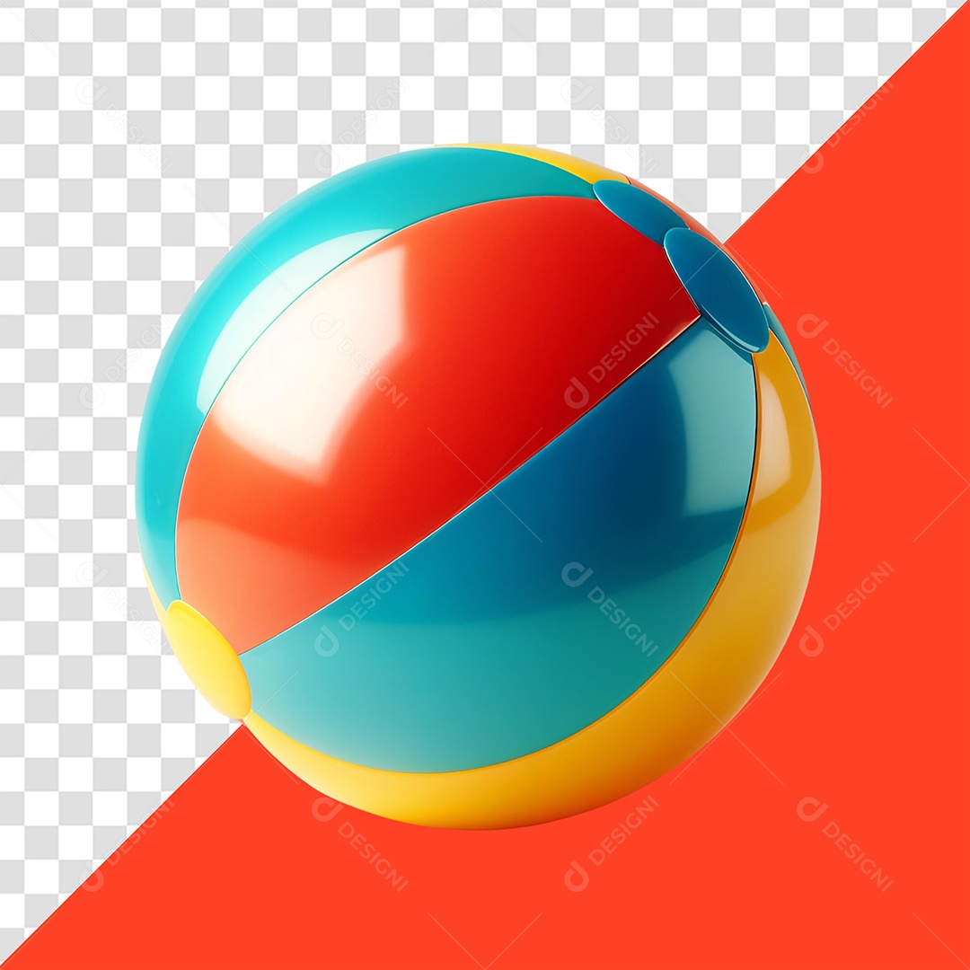 Bola de Praia Elemento 3D Para Compisição PSD