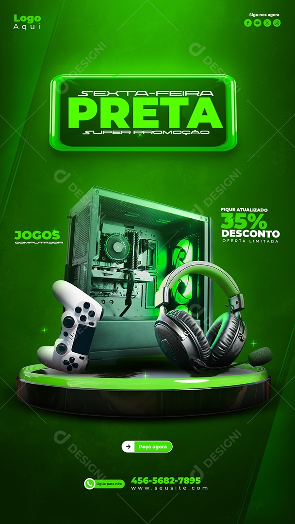 Story Loja Eletrodomésticos Sexta Feira Preta Super Oferta Social Media PSD Editável