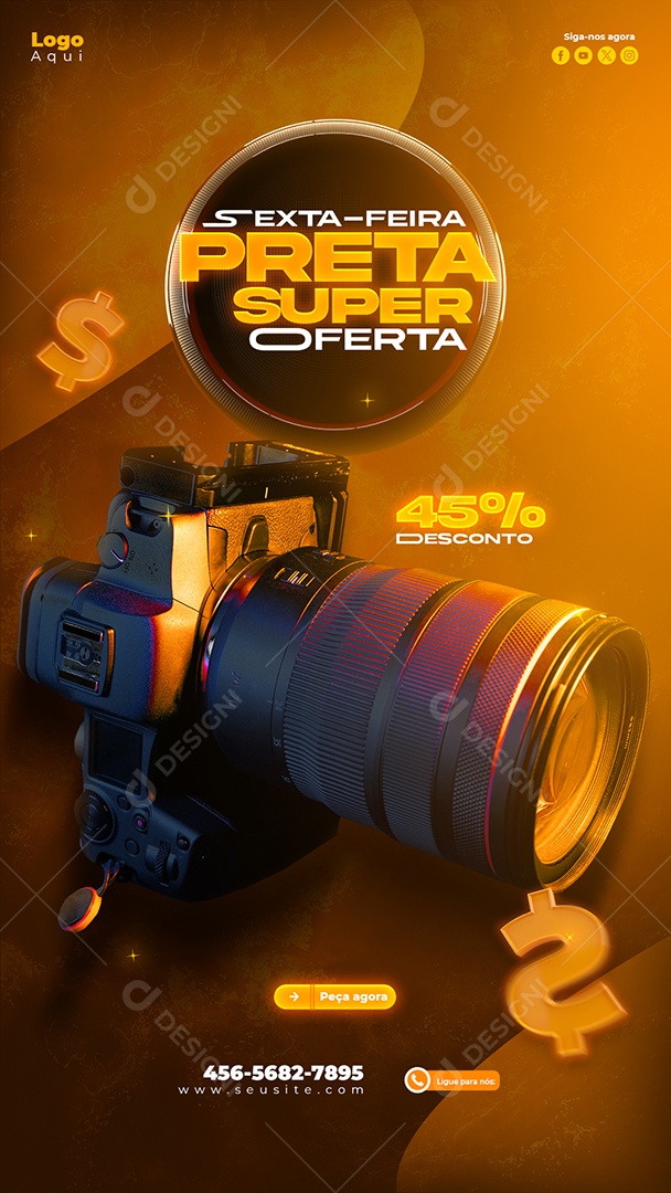 Story Loja Eletrodomésticos Sexta Feira Preta Super Oferta Social Media PSD Editável