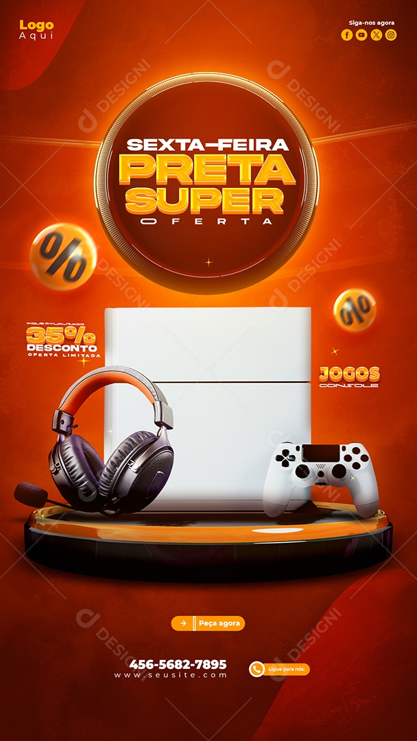 Story Loja Eletrodomésticos Sexta Feira Preta Super Oferta Social Media PSD Editável