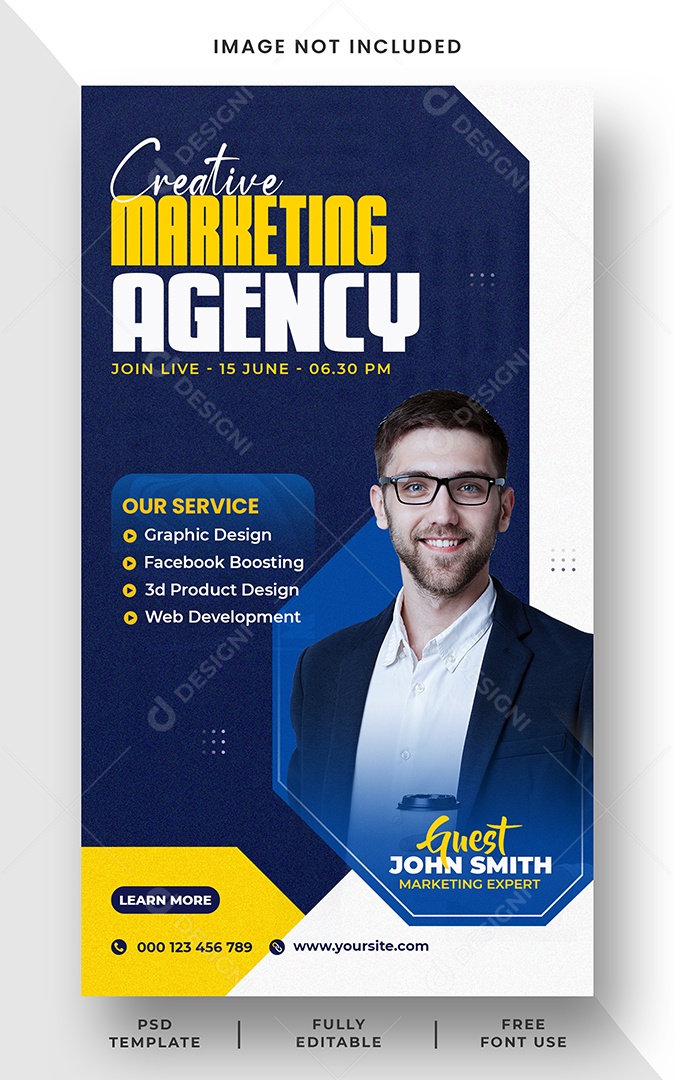 Story Melhor Serviço de Marketing Agência Social Media PSD Editável