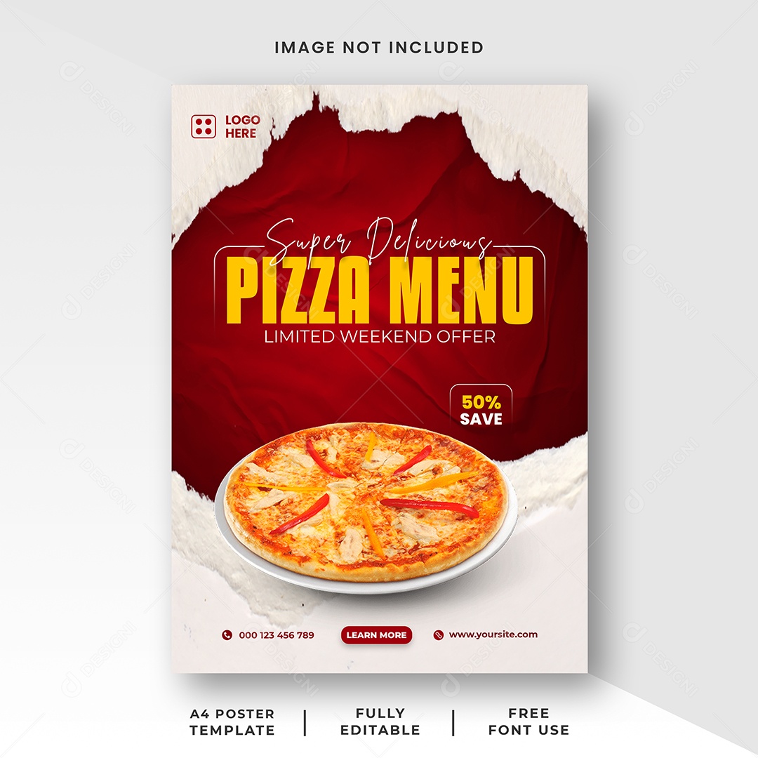 Feed Pizza Super Deliciosa Social Media PSD Editável