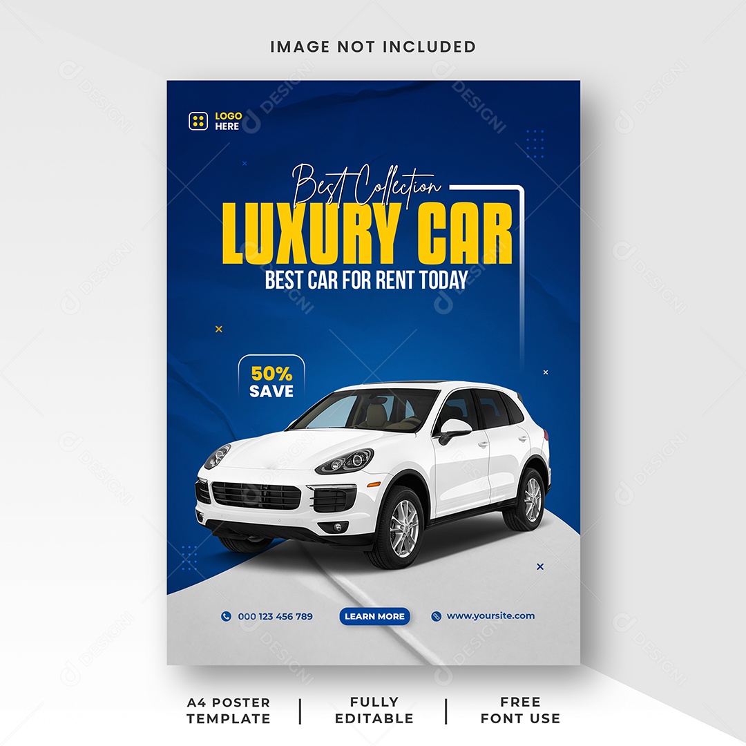 Feed Locadora Carros De Luxo Social Media PSD Editável