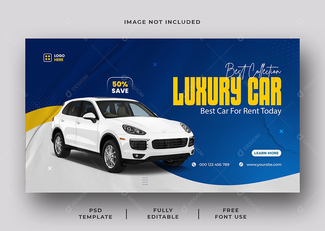 Locadora Carros De Luxo Social Media PSD Editável