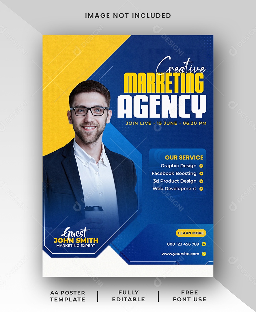 Flyer Story Marketing Digital Agência Social Media PSD Editável