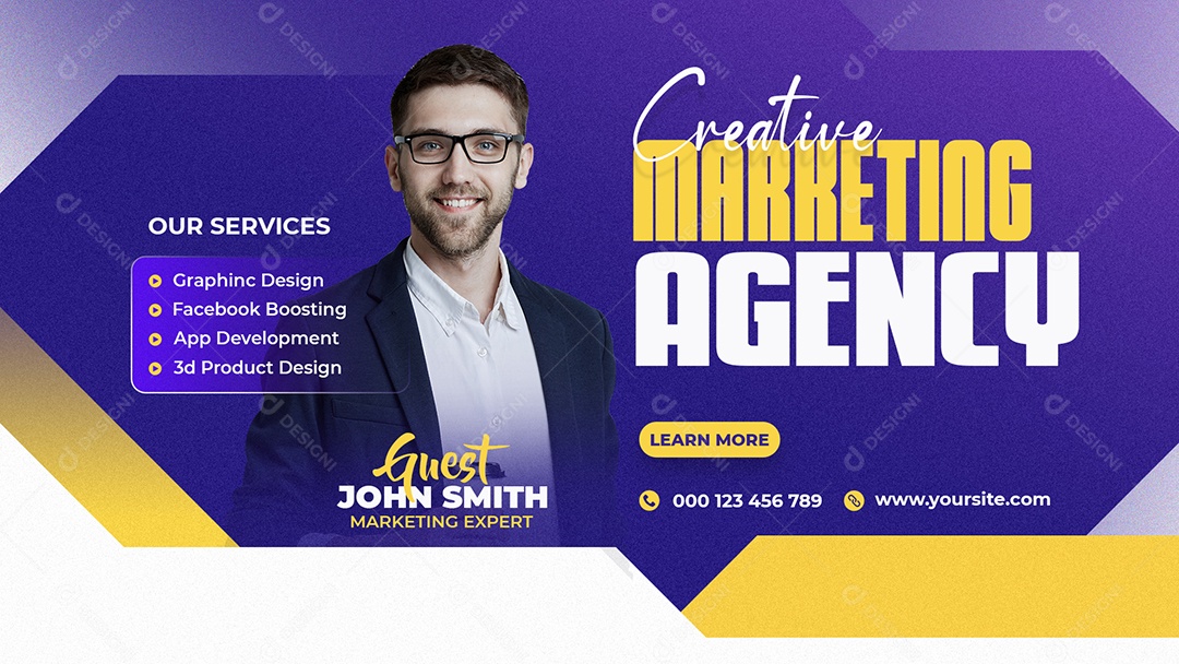 Digital Marketing Agencia Criativa Social Media PSD Editável