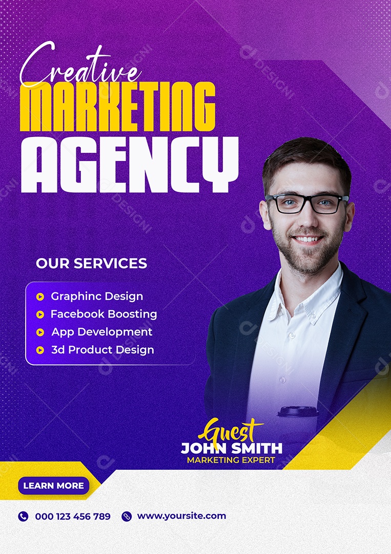 Digital Marketing Agencia Criativa Social Media PSD Editável