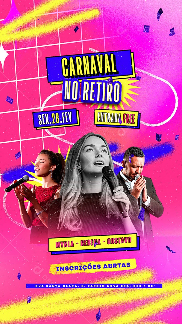 Story Flyer Carnaval No Retiro Entrada Free Social Media PSD Editável