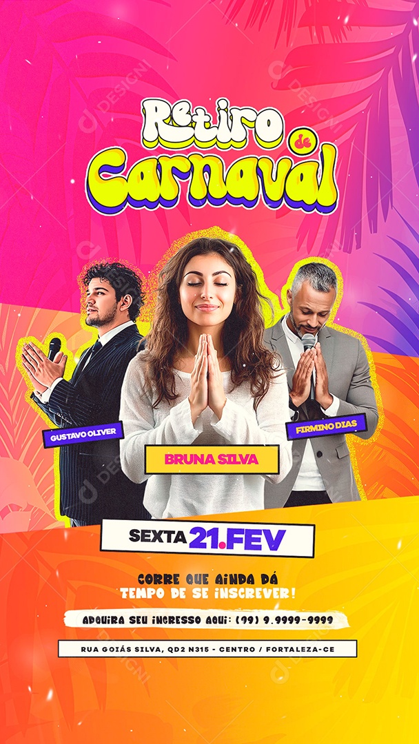 Story Flyer Retiro De Carnaval Social Media PSD Editável
