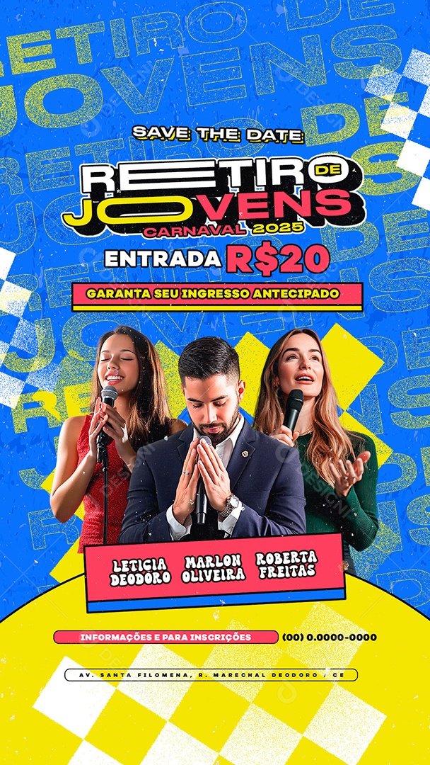 Story Flyer Retiro De Jovens Entrada Social Media PSD Editável