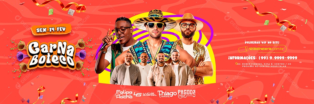 Carrossel Flyer Carna Boteco Social Media PSD Editável