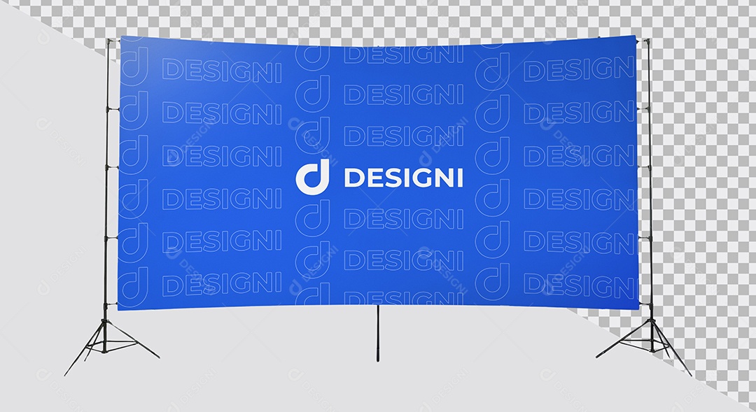 Mockup Backdrop Curvo PSD Editável