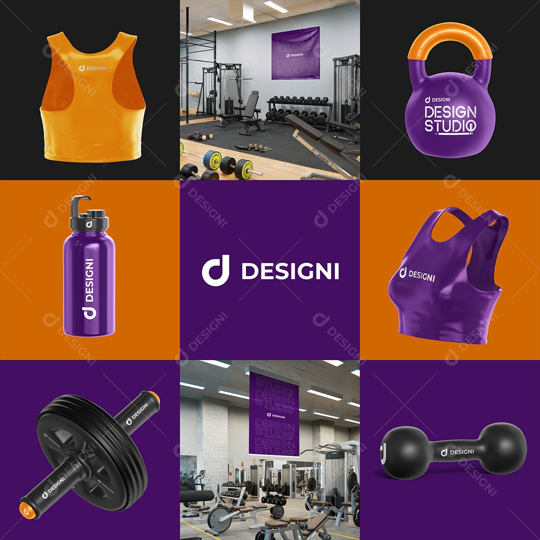 Mockup Brand Kit Academia Instagram PSD Editável