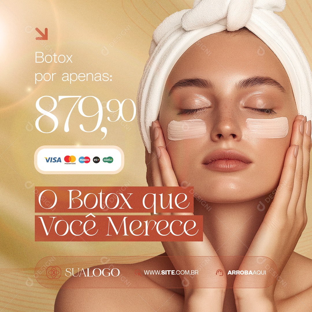 Estética O Botox Que Você Merece Social Media PSD Editável