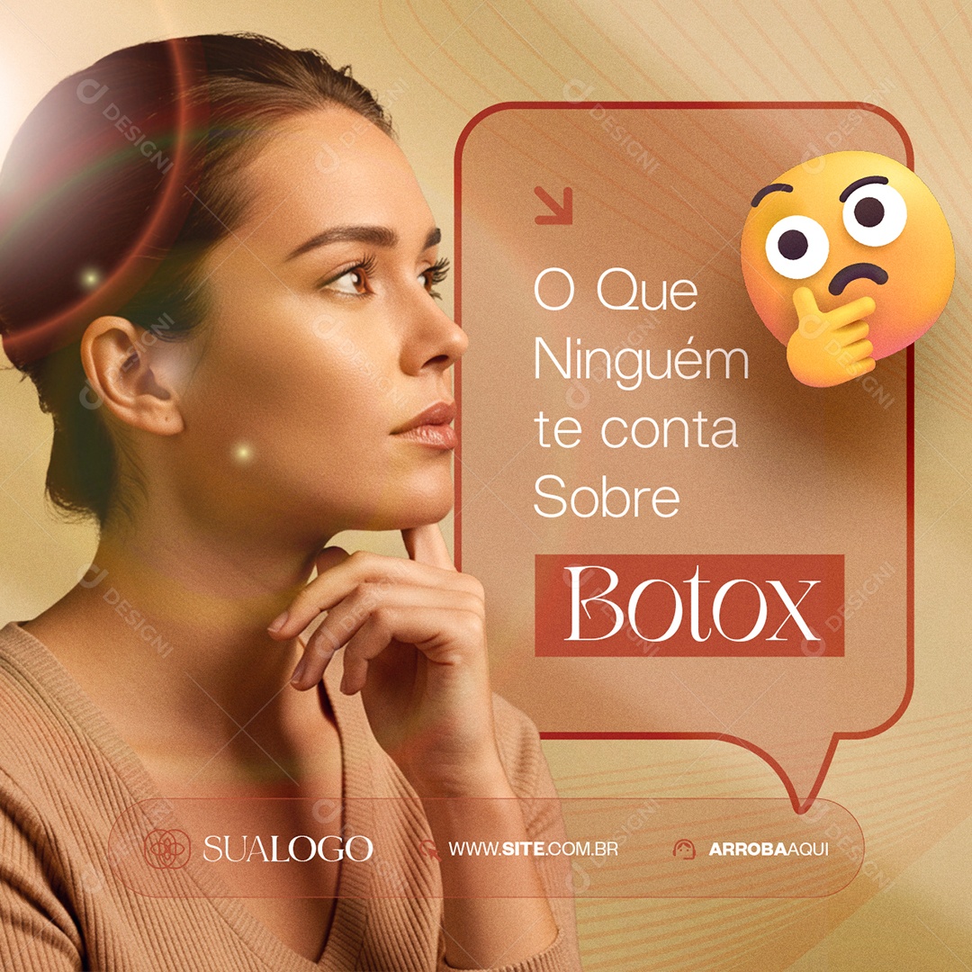 Estética O Que Ninguém Te Conta Sobre Botox Social Media PSD Editável