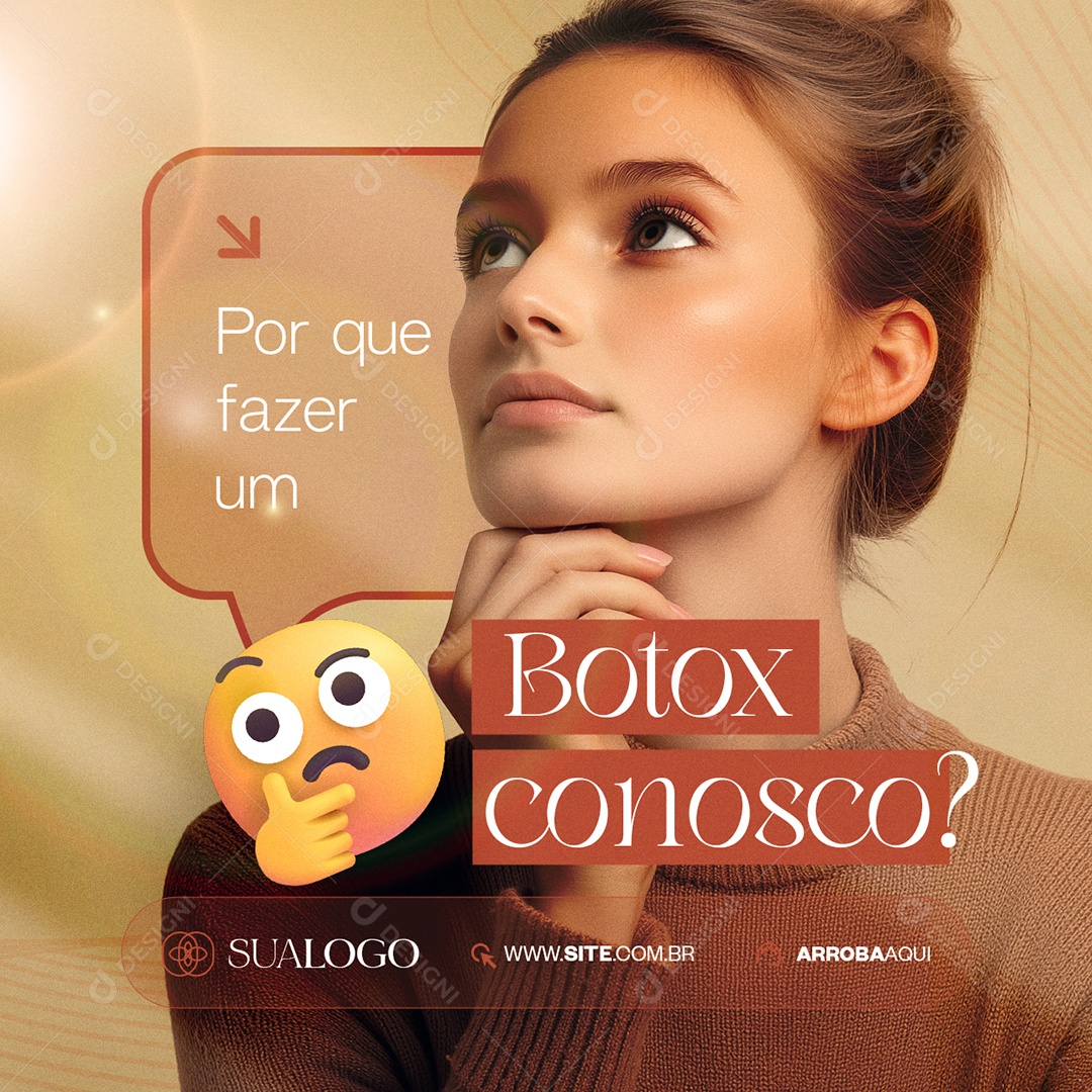 Estética Por Que Fazer um Botox Conosco Social Media PSD Editável