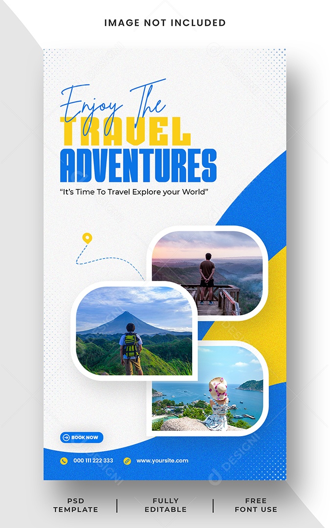 Story Agência de Viagens Explore o Mundo Social Media PSD Editável