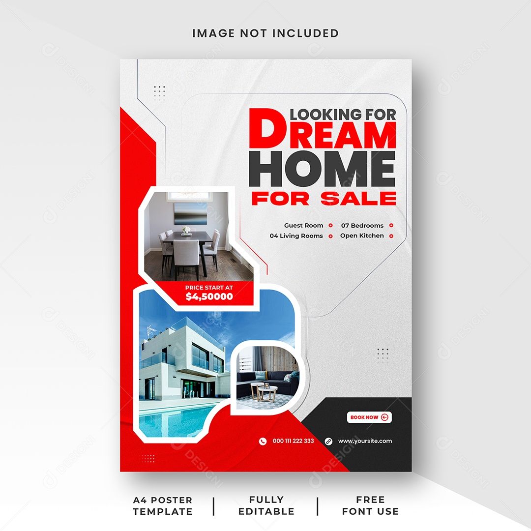 Feed Imobiliária Procurando Casa Dos Sonhos Social Media PSD Editável