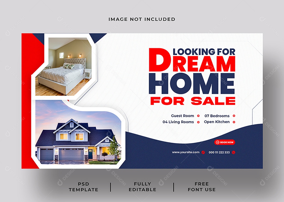 Imobiliária Procurando Casa Dos Sonhos Social Media PSD Editável