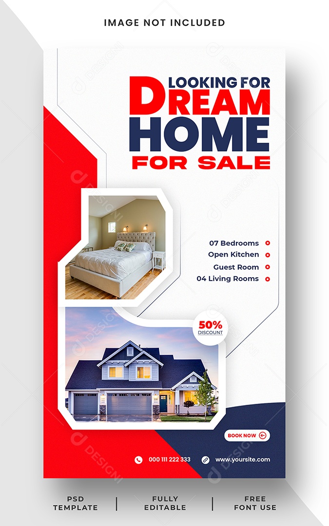 Story Imobiliária Procurando Casa Dos Sonhos Social Media PSD Editável