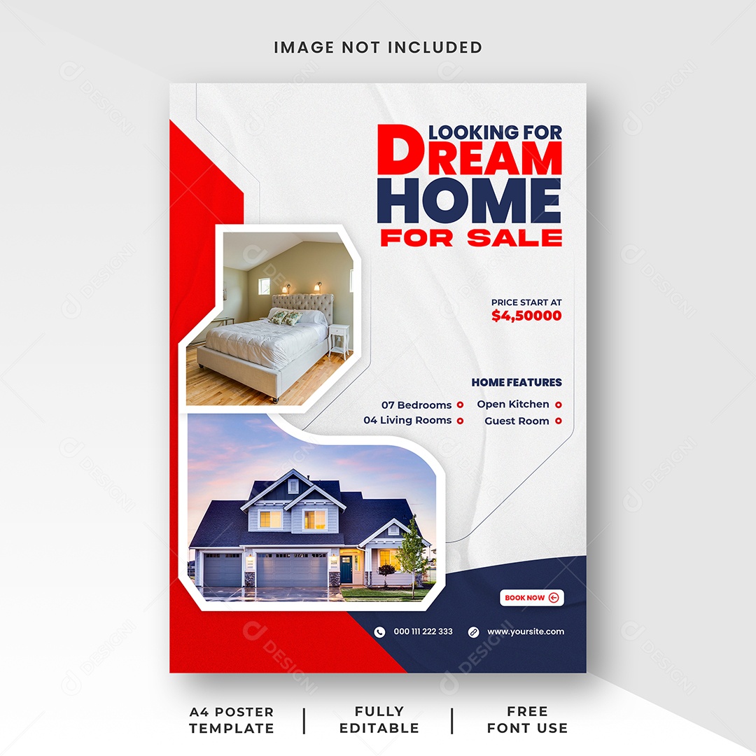 Feed Imobiliária Procurando Casa Dos Sonhos Social Media PSD Editável