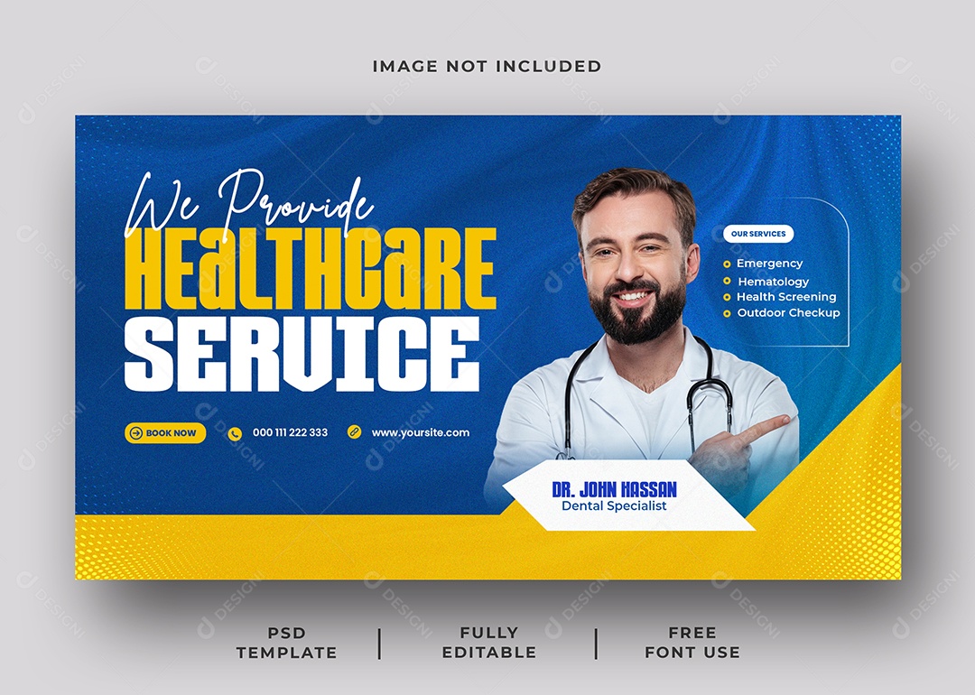 Clínica Médica Sua Saúde é Nossa Prioridade Social Media PSD Editável