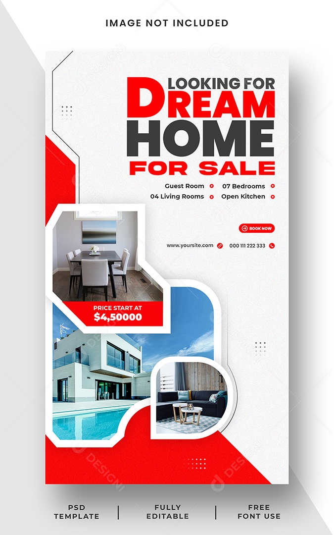 Story Imobiliária Procurando Casa Dos Sonhos Social Media PSD Editável