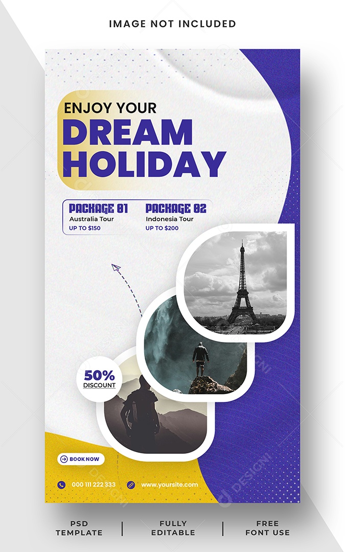 Agência de Viagens Explore o Mundo Social Media PSD Editável