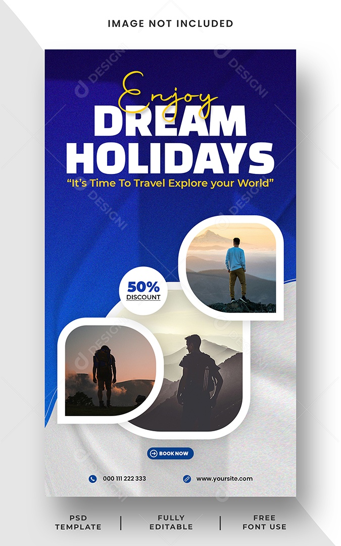 Story Agência de Viagens Explore o Mundo Social Media PSD Editável