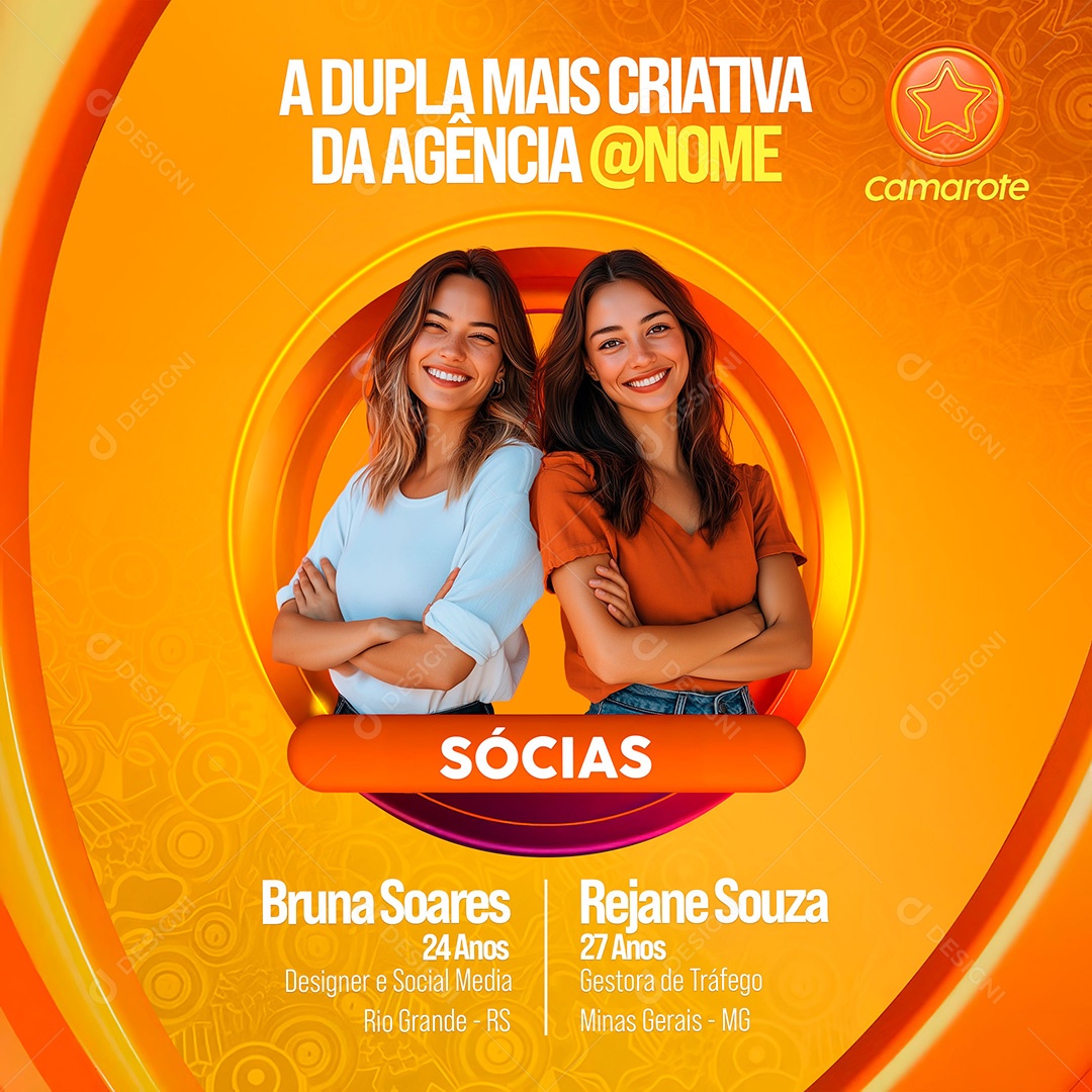 Participantes Big Brother Brasil Social Media PSD Editável