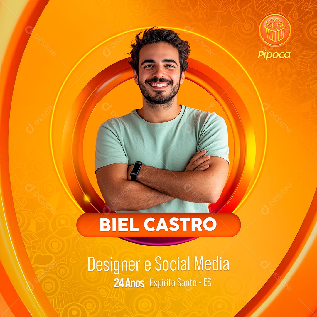 Participante Big Brother Brasil Social Media PSD Editável