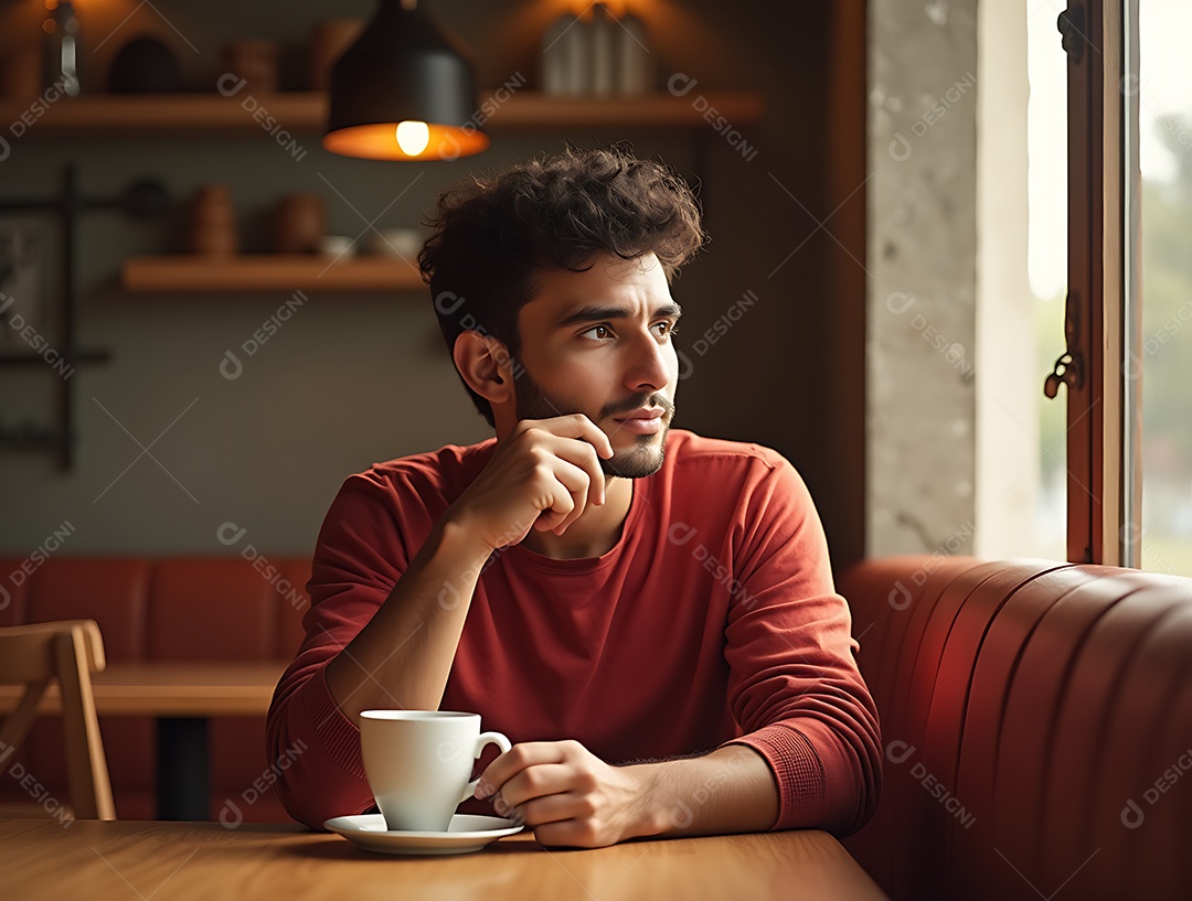 Belo jovem adulto brasileiro com caracteristicas nordestinas pele morena cabelos crespos