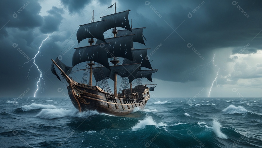 Imagem de um navio pirata