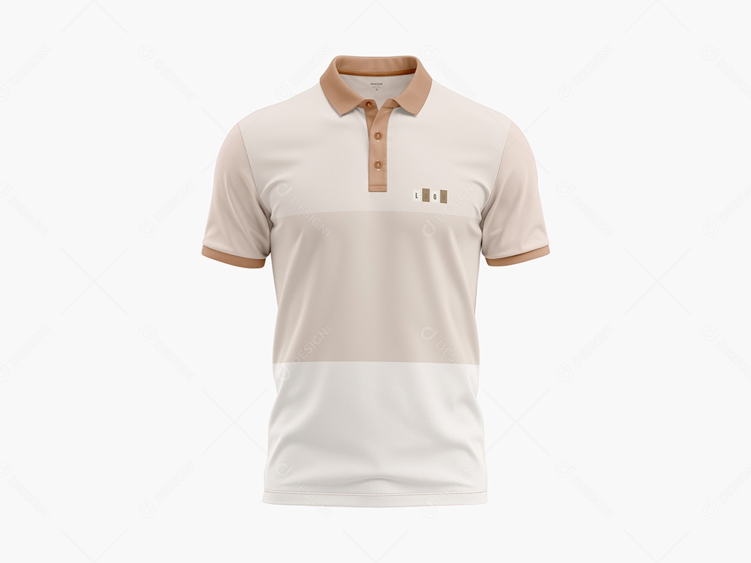 Camiseta Polo Masculina Mockup PSD Editável