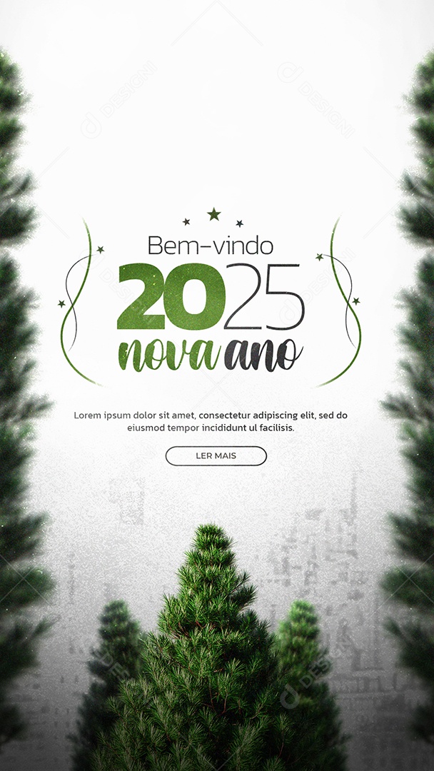 Story Feliz 2025 Ano Novo 01 de Janeiro Social Media PSD Editável