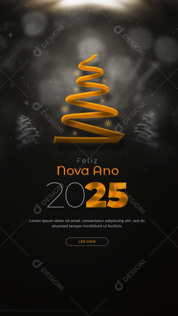 Story Feliz 2025 Ano Novo 01 de Janeiro Social Media PSD Editável