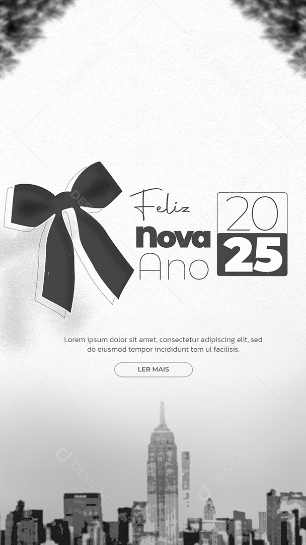 Story Feliz 2025 Ano Novo 01 de Janeiro Social Media PSD Editável