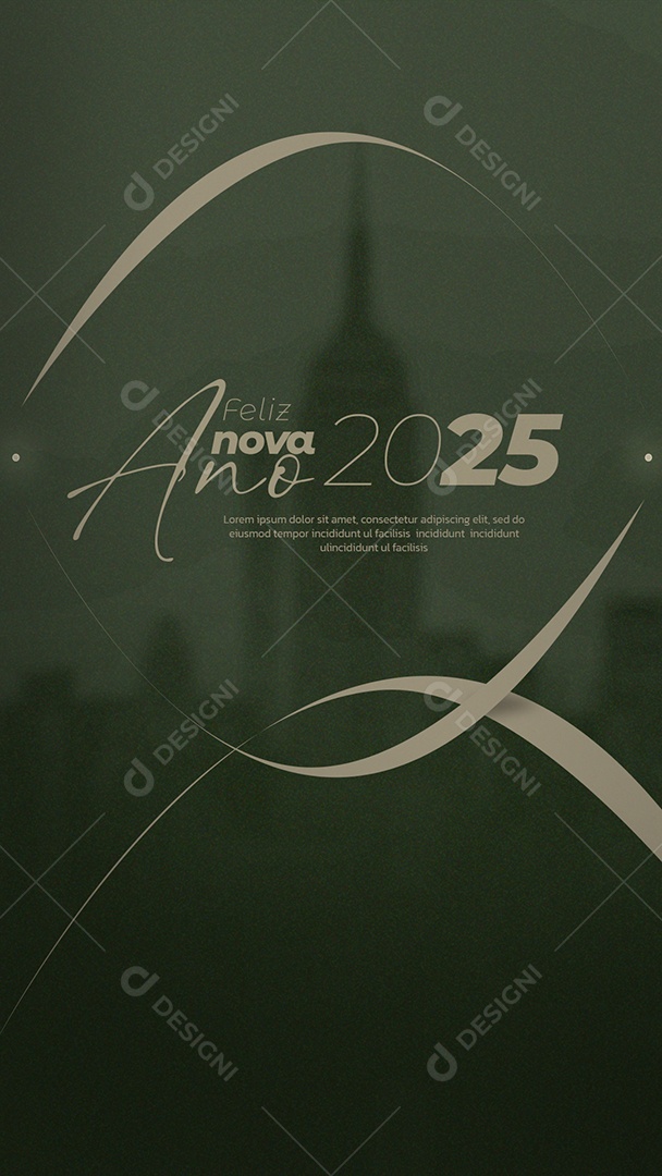 Story Feliz 2025 Ano Novo 01 de Janeiro Social Media PSD Editável