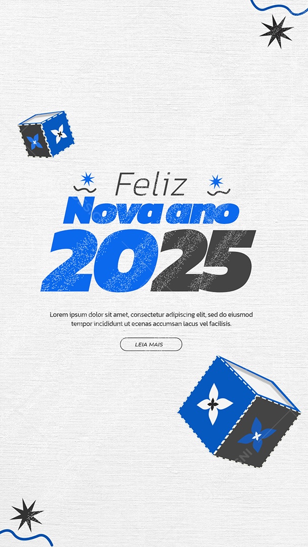Story Feliz 2025 Ano Novo 01 de Janeiro Social Media PSD Editável