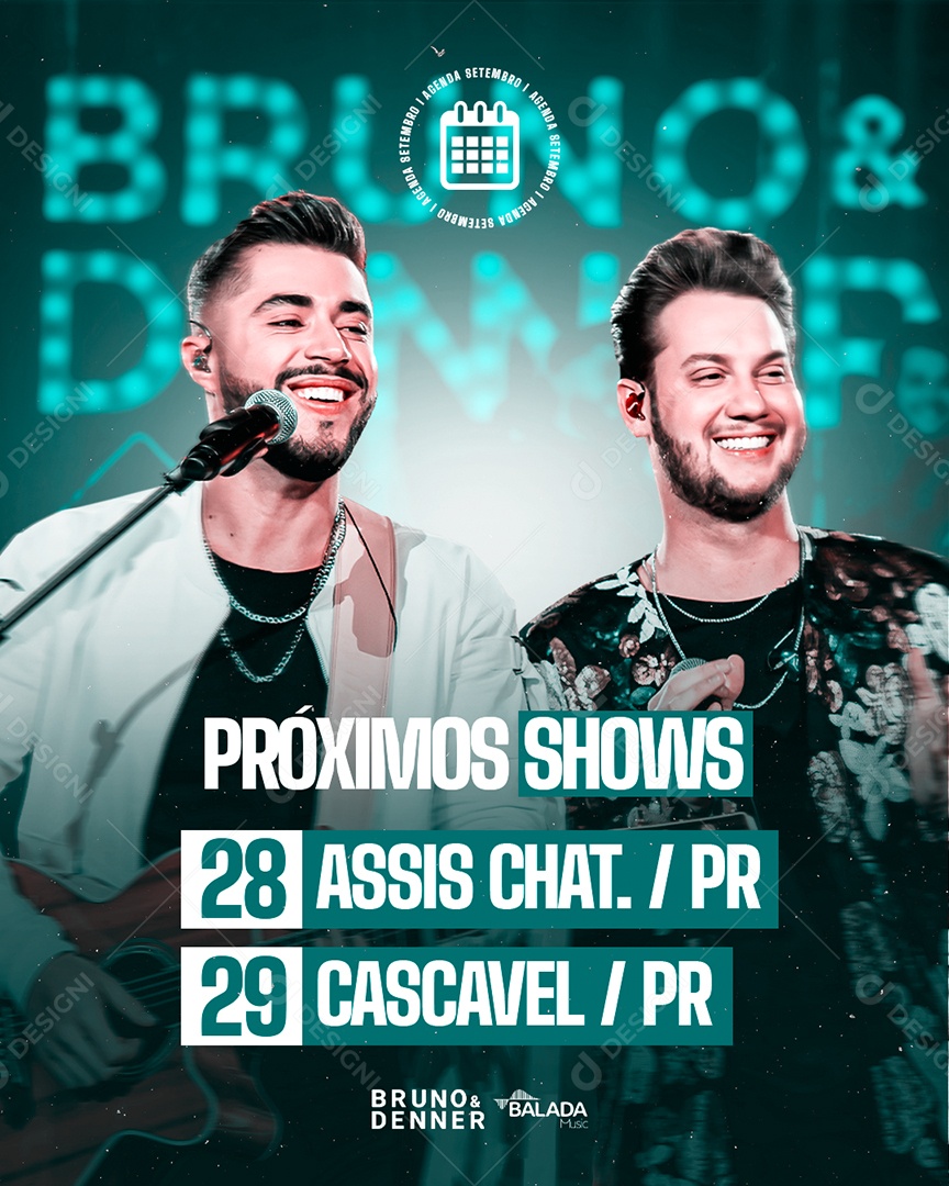 Feed Flyer Próximos Shows  Social Media PSD Editável